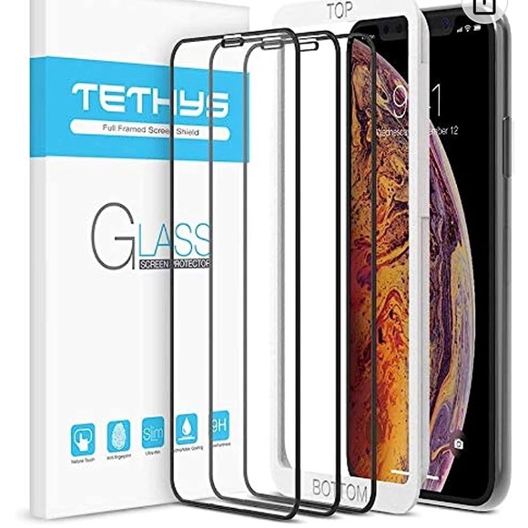 TETHYS 3 Pack Screen Protector For iPhone 11 / iPhone XR (6.1") W/Phone Stand - Picture 11 of 11